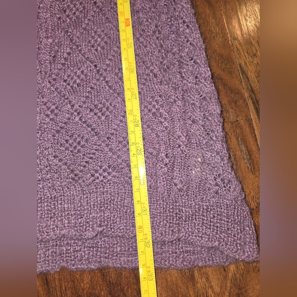 Knitted & Knotted By Anthropologie Alpaca Small Purple Long Sleeve Sweater Dress - Picture 10 of 10